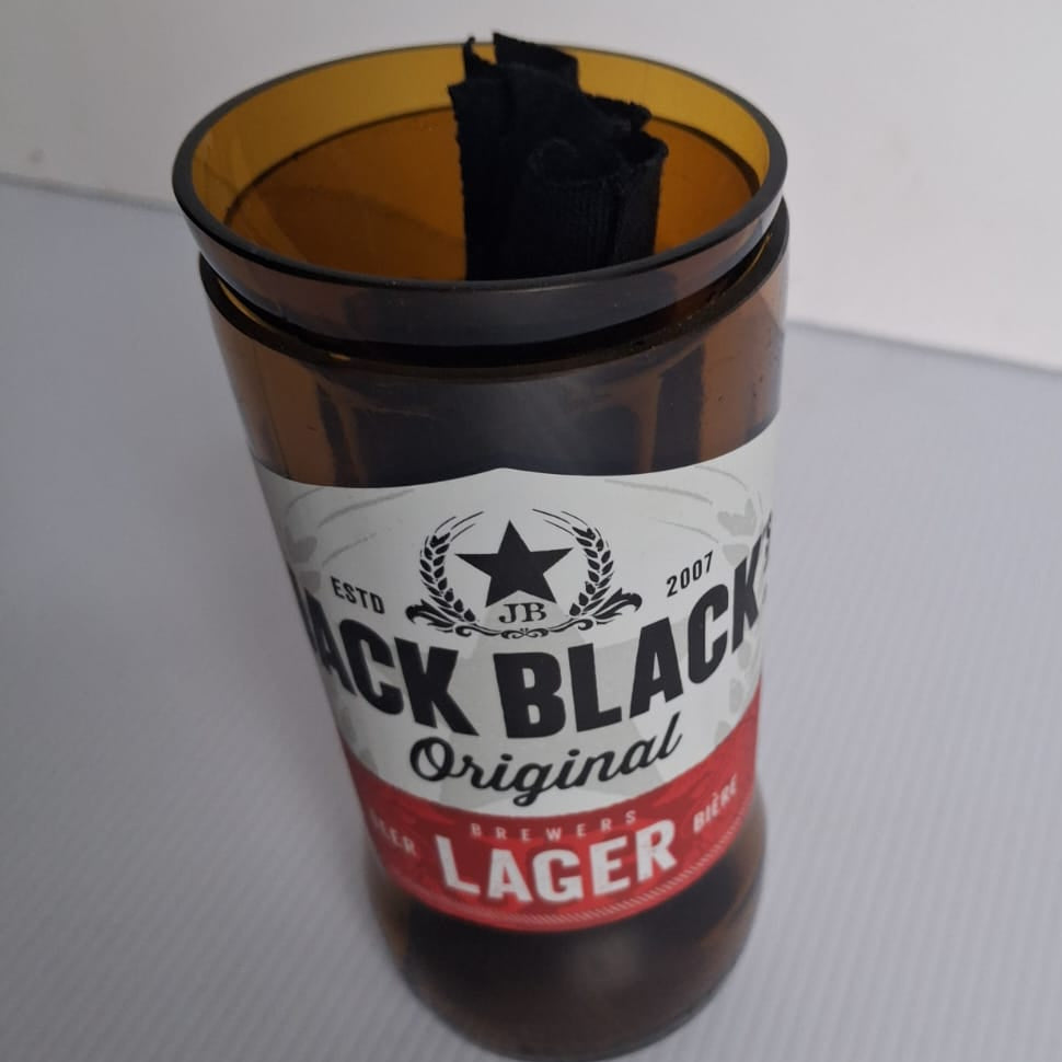 Bespoke Upcycled Beer Bottle Self-watering Planter