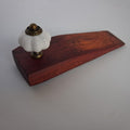 Wooden Door Wedge/ Stopper - White Knob - Narrow