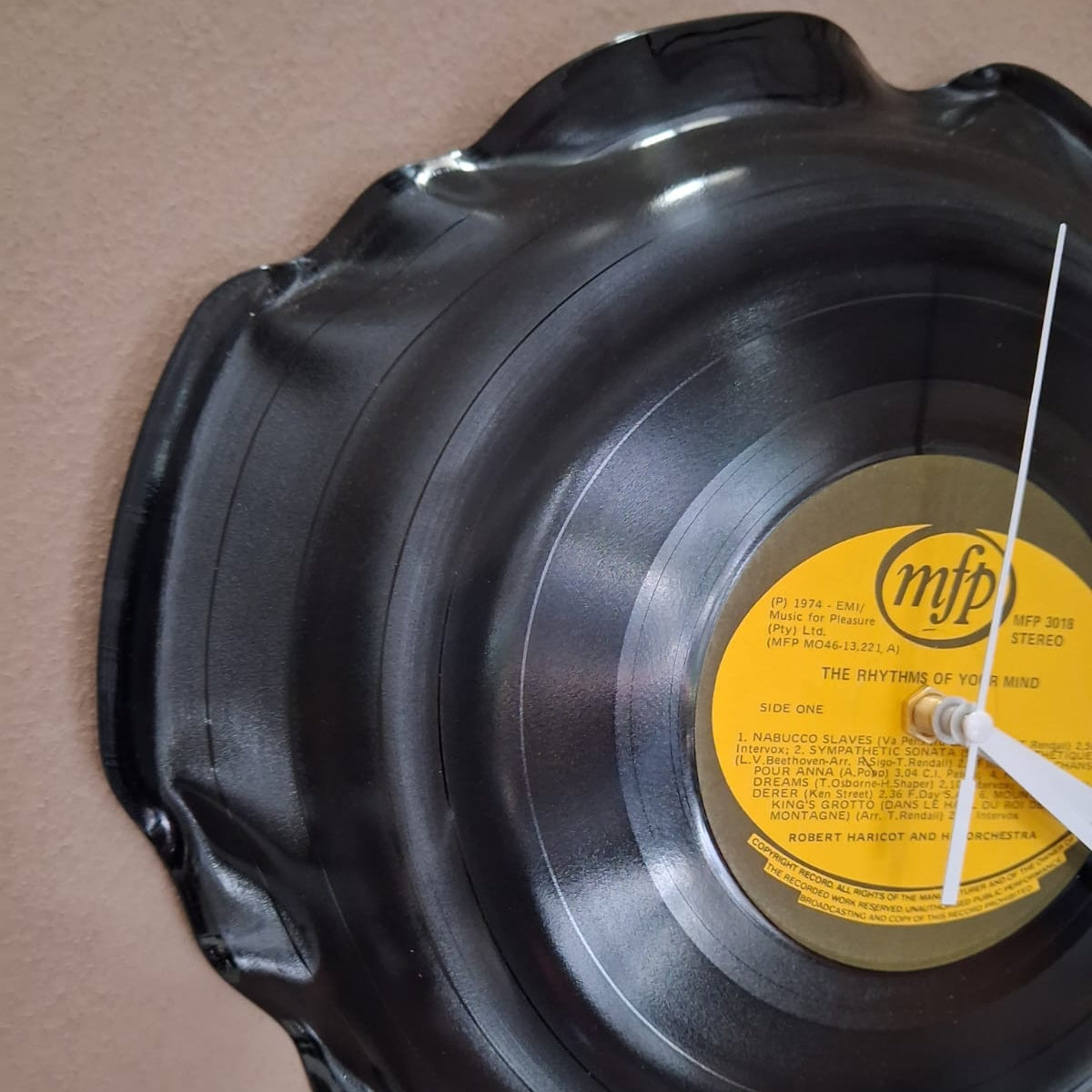 "Functional Art" Bespoke Upcycled Lp Clock - Mental Arrythmia
