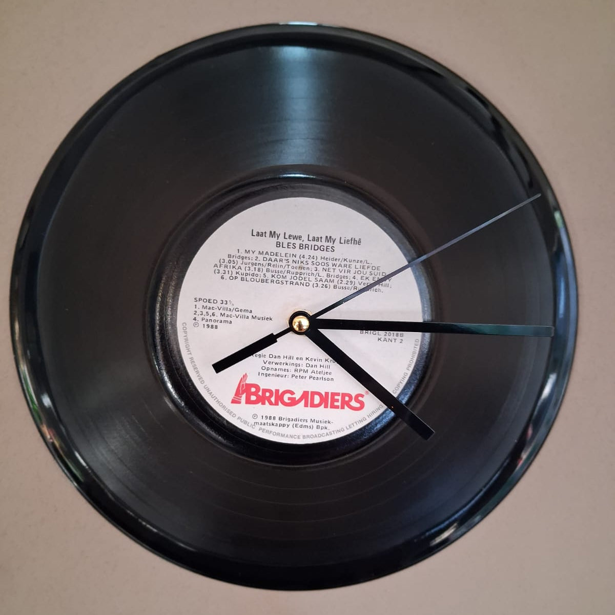 Bespoke Upcycled LP Concentric Shaped Clock - Bles Bridges