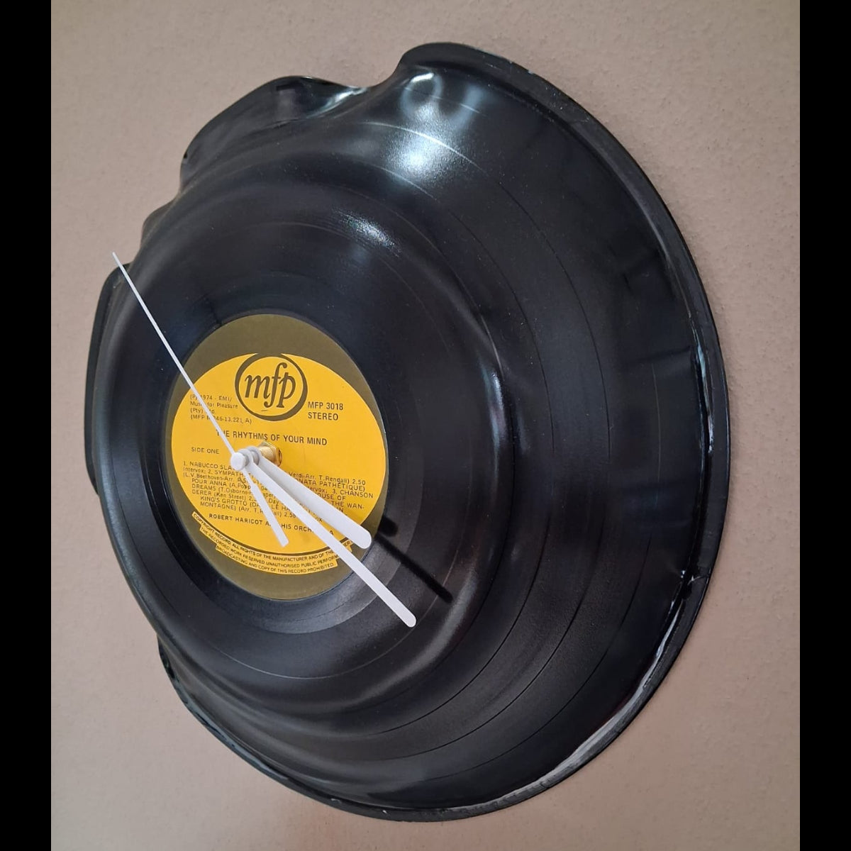"Functional Art" Bespoke Upcycled Lp Clock - Mental Arrythmia