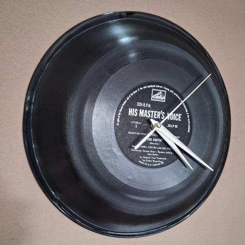 Bespoke Concentric Upcycled LP Record Clock - The Critic - His Master's Voice