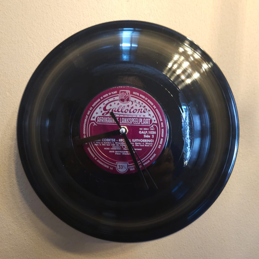 Bespoke Concentric Formed Upcycled LP Clock - Vintage Mimi Coertse Album