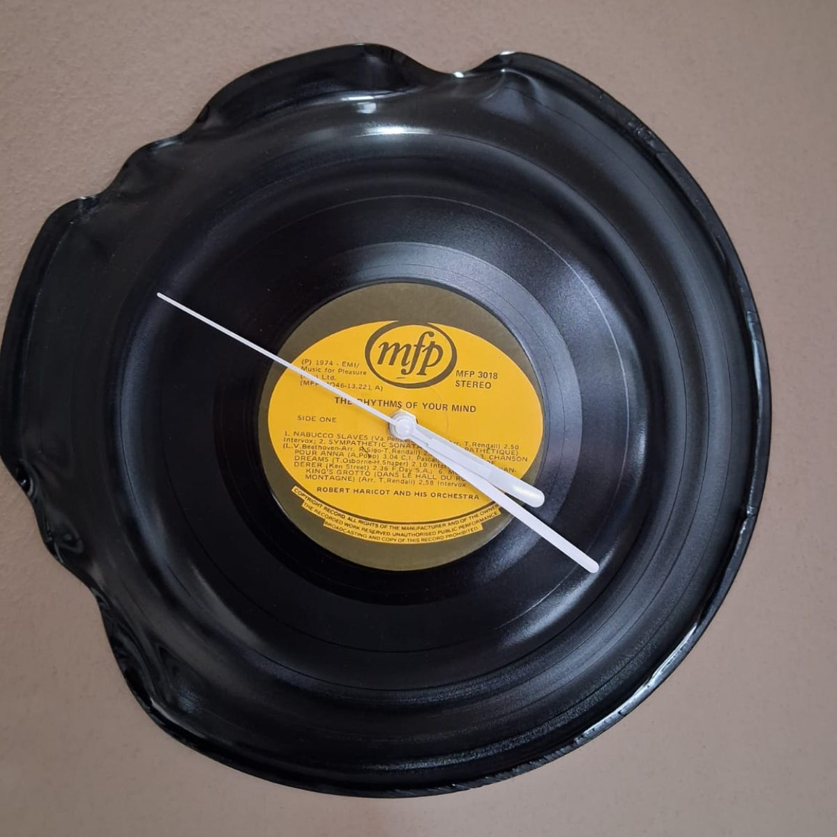 "Functional Art" Bespoke Upcycled Lp Clock - Mental Arrythmia