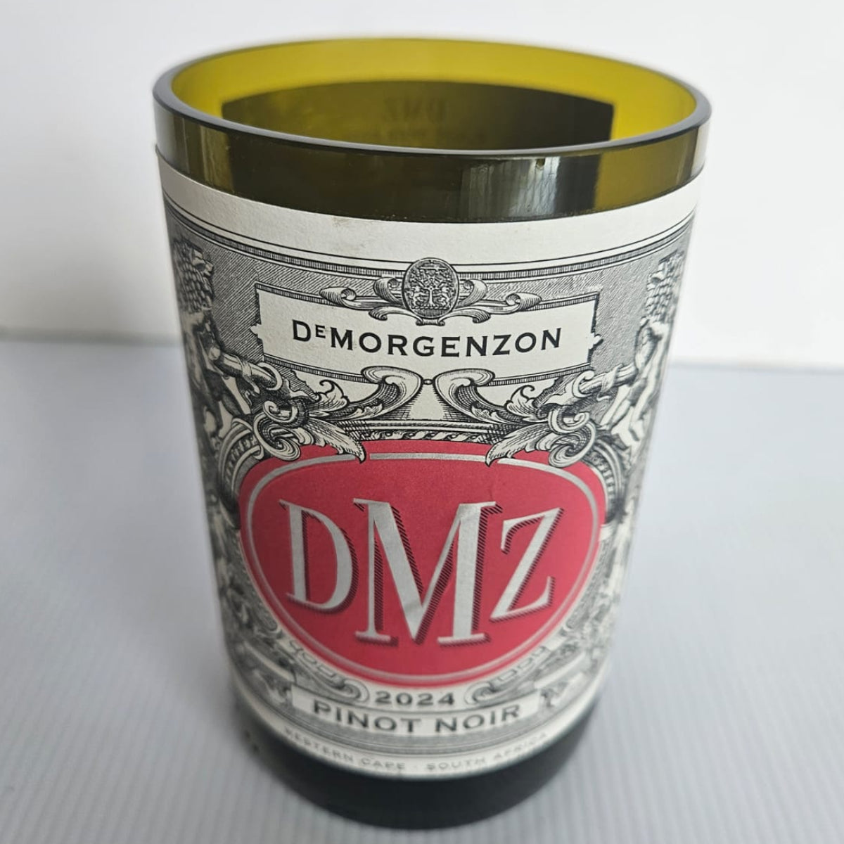 Bespoke handcrafted cut and ground DMZ wine bottles