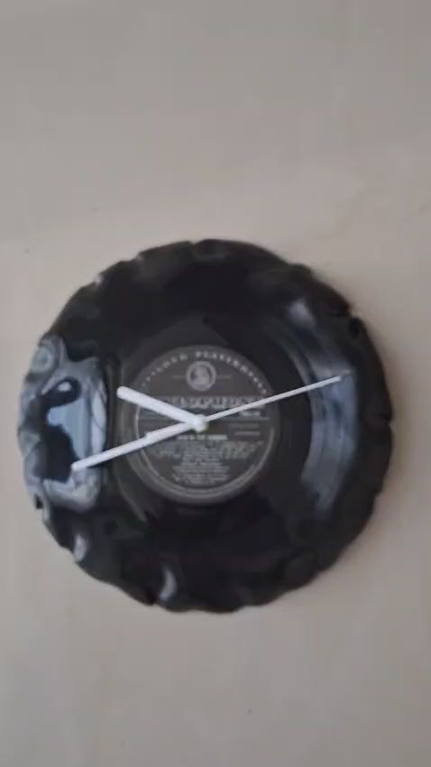 Bespoke Loose Formed Tight Fold Upcycled LP Clock - Parlophone - Join in the Chorus