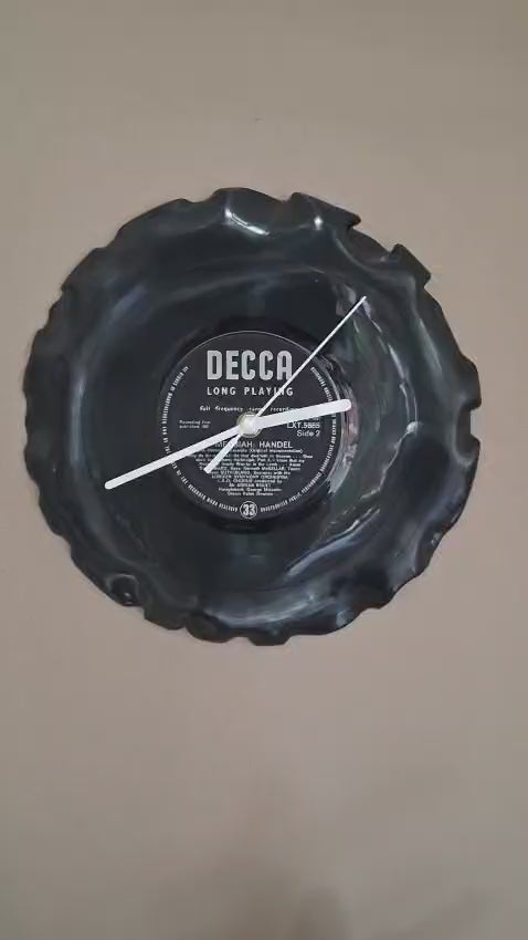 Bespoke Loosely Shaped and Tight Folded Edge Messiah LP Clock